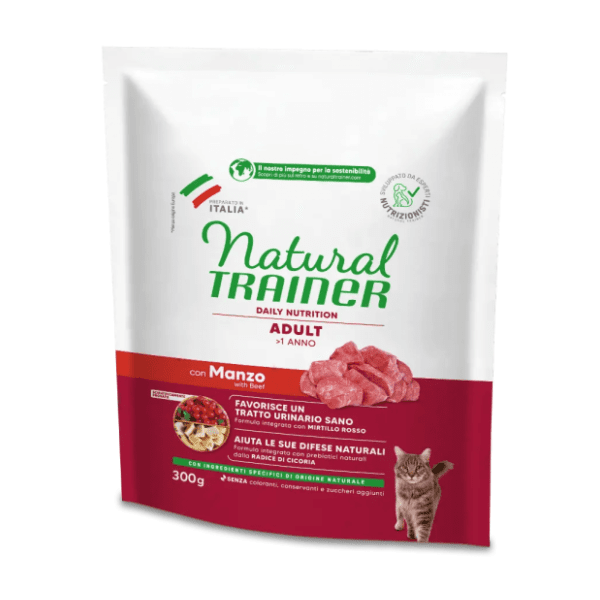 NATURAL TRAINER hrana za odrasle mačke govedina 300g 0