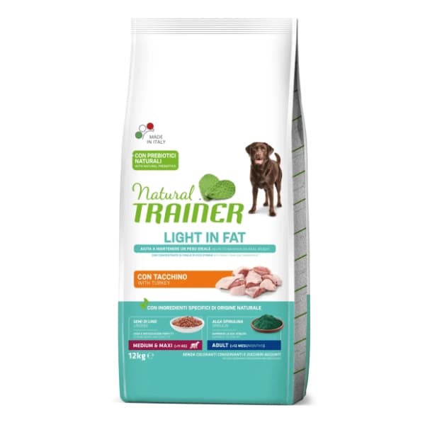 NATURAL TRAINER Light in fat hrana za pse belo meso 12kg 0