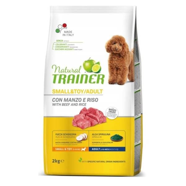 NATURAL TRAINER Small&toy hrana za pse govedina pirinač 2kg 0