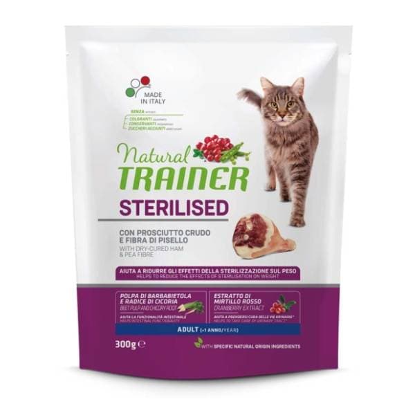 NATURAL TRAINER Sterilised hrana za odrasle mačke šunka 300g 0