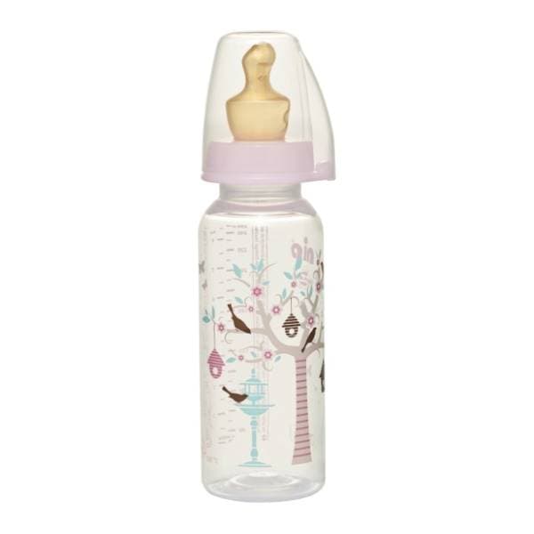 NIP Family Girl flašica 250ml roze i kaučuk cucla (6m+) 1