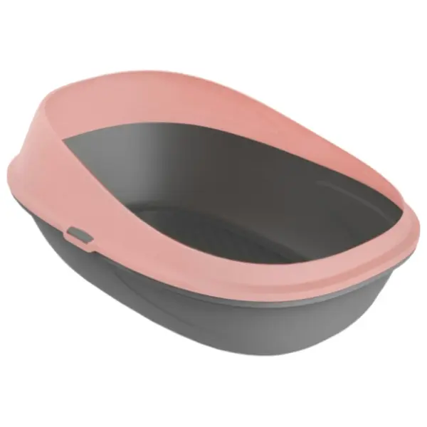 PETMAX otvoreni toalet za mačke 59x39x23cm roze 0