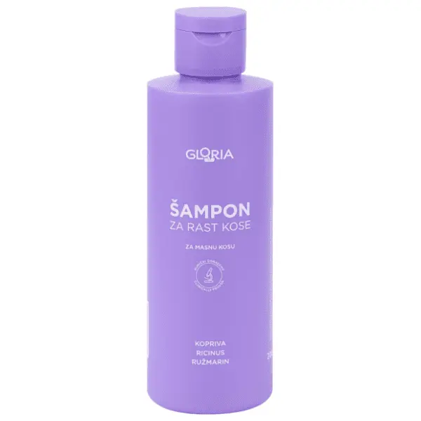 Šampon GLORIA za rast i masnu kosu 200ml 0