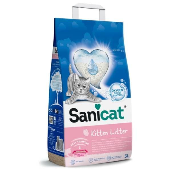 SANICAT Kitten upijajući posip za mačke bez mirisa 5l 0