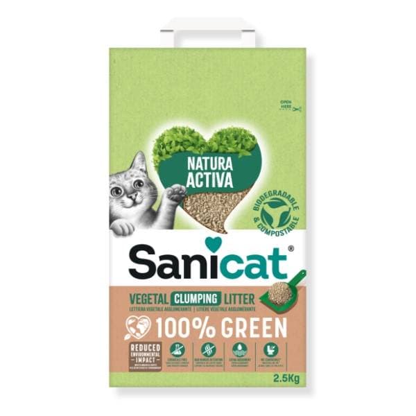 SANICAT Natura activa biljni posip za mačke bez mirisa 2,5kg 0