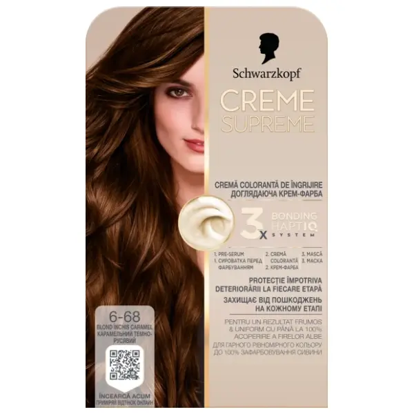 SCHWARZKOPF Creme Supreme farba za kosu 6-68 blond caramel 0