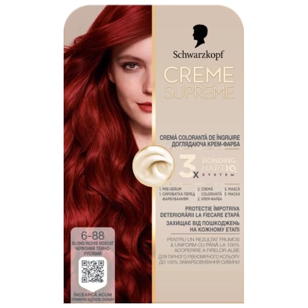 SCHWARZKOPF Creme Supreme farba za kosu 6-88 intense red 0