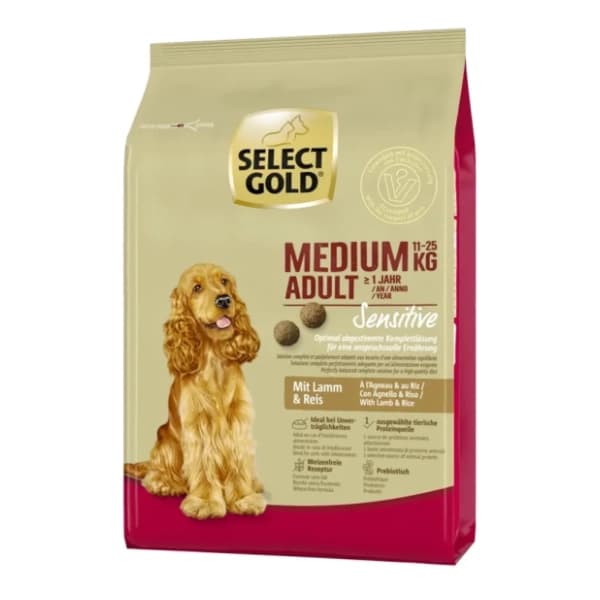 SELECT GOLD Sensitive medium adult jagnjetina 4kg 0