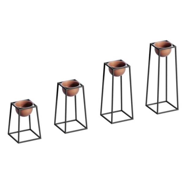 Set saksija WALLXPERT Decorative pot crno-terakota 0