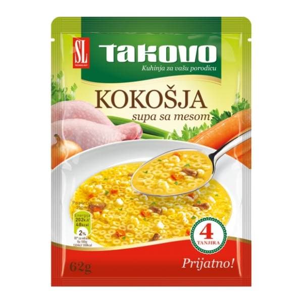 Supa TAKOVO kokošija sa mesom 62g 0