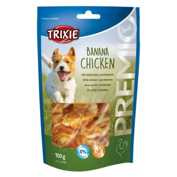 TRIXIE Premio pileći komadi sa bananom za pse 100g 0