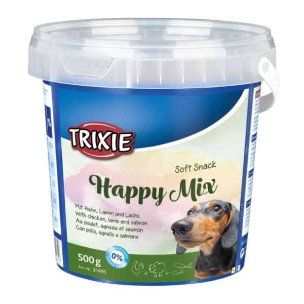 TRIXIE Soft snacks happy mix piletina jagnjetina i losos 500g 0