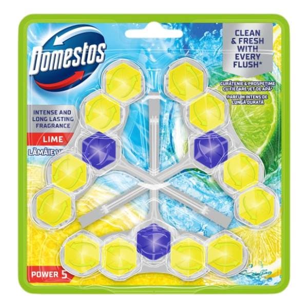 WC osveživač DOMESTOS power 5 lime 3x55g 0