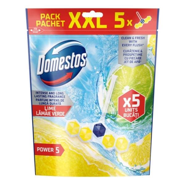 WC osveživač DOMESTOS power 5 lime 5x50g 0