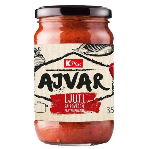 Ajvar K PLUS ljuti sa povrćem 350g 0