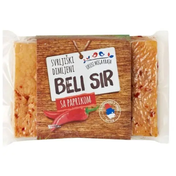 Beli sir UKUSI MOGA KRAJA Svrljiški dimljeni sa paprikom 250g 0