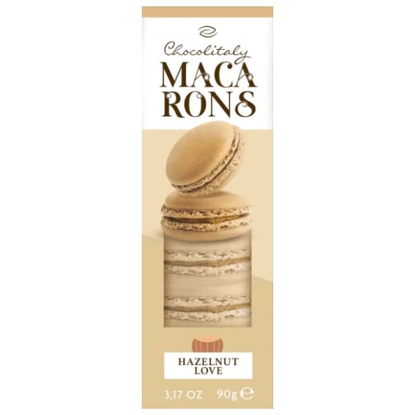 Biskvit CHOCOLITALY Macarons lešnik love 90g 0