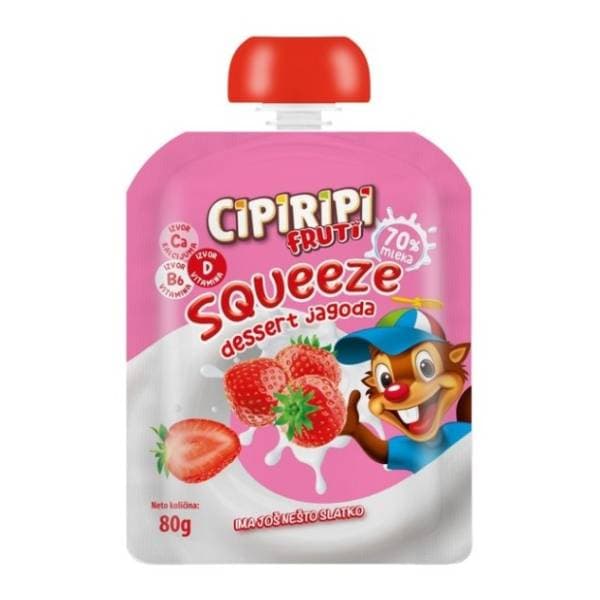 Desert CIPIRIPI Jagoda Squeeze 80g 0