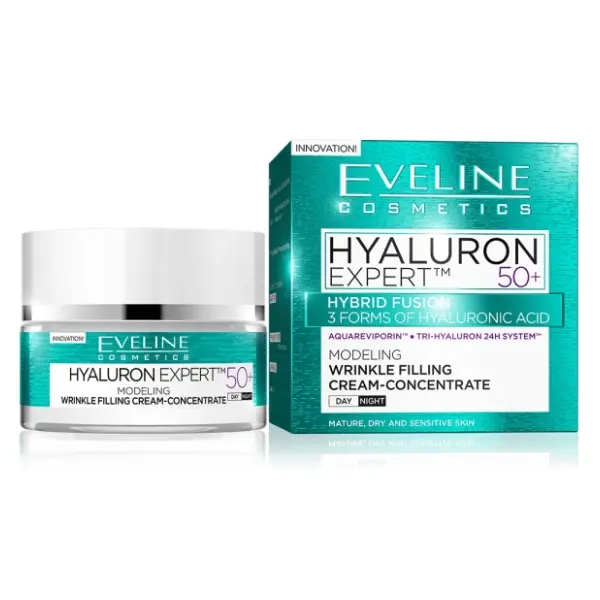 EVELINE Hyaluron krema za zatezanje kože 50+ za dan i noć 50ml 0