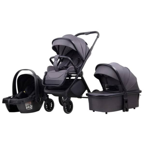 LA MAMA kolica za bebe 3 u 1 Alvi siva 0