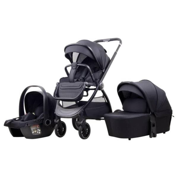 LA MAMA kolica za bebe 3 u 1 Trio crna 2