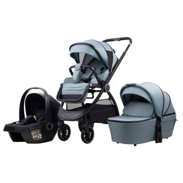 LA MAMA kolica za bebe 3 u 1 Trio zelena 2