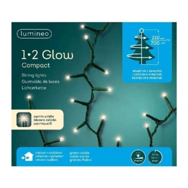 Lampice za jelku sa 700 toplo belih LED dioda Lumineo 2,1m 0