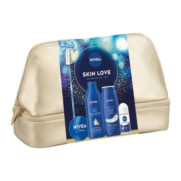 NIVEA set Skin love (roll on, krema, gel za tuširanje i losion) 0