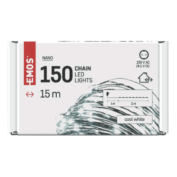 Novogodišnji Nano LED lanac 15m Emos 0