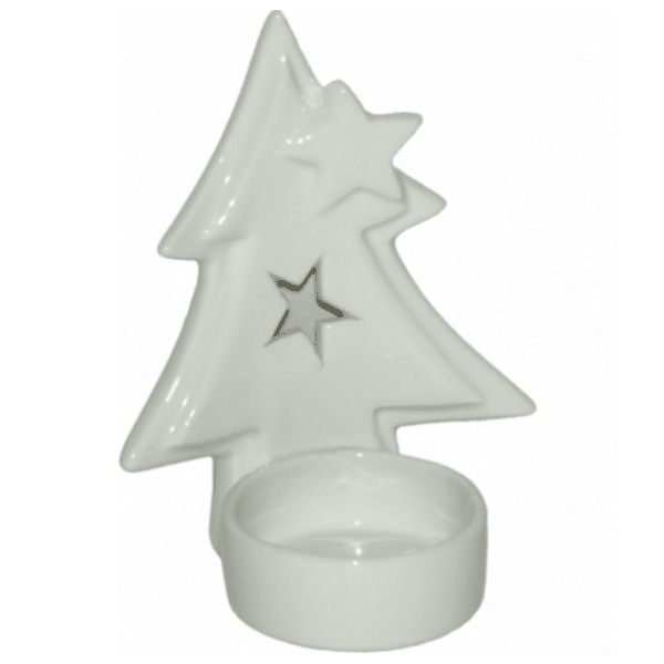 Novogodišnji keramički svećnjak Jelka 11x8,5x7cm 40-824000 0