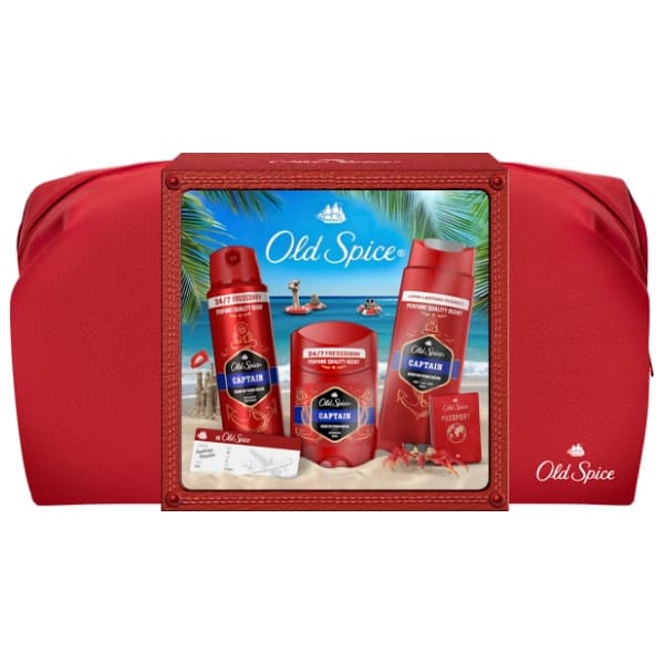 OLD SPICE set Captain (gel za tuširanje, dezodorans i stik) 0
