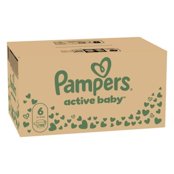 PAMPERS Active baby monthly pack 6 128kom 0