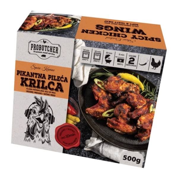Pileća pikantna krilca PRO BUTCHER 500g 0