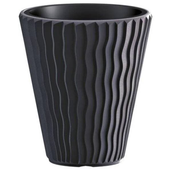Saksija PROSPERPLAST Sandy 30x33cm antracit 0