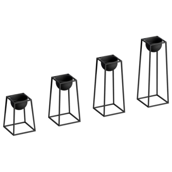 Set saksija WALLXPERT Decorative pot crna 0