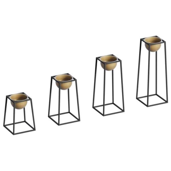Set saksija WALLXPERT Decorative pot crno-zlatna 0