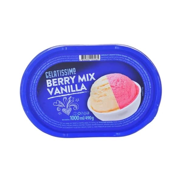Sladoled GELATISSIMO vanila šumsko voće 1000ml 0