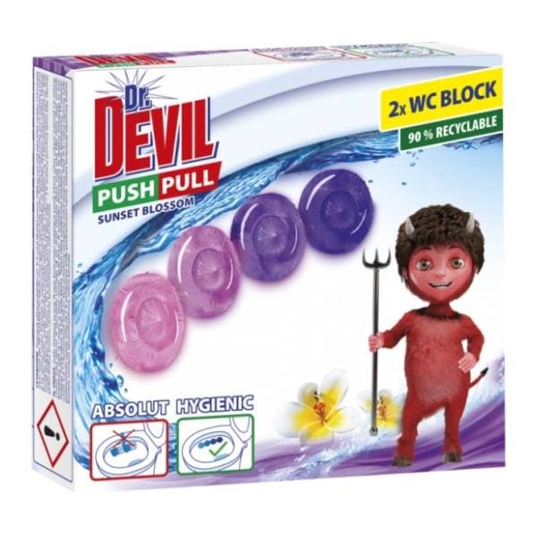 WC osveživač DR DEVIL Sunset blossom push pull gel 2x20g 0