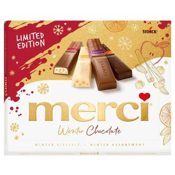 Bombonjera MERCI winter chocolate 250g 0