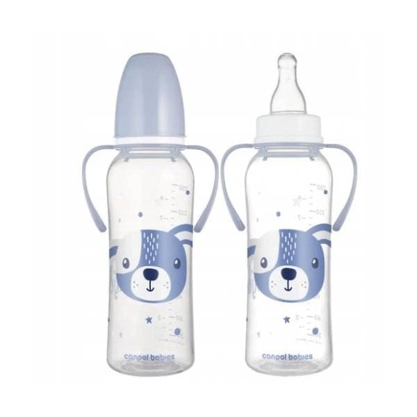 CANPOL BABIES Cute animals flašica sa ručkama 250ml plava 1