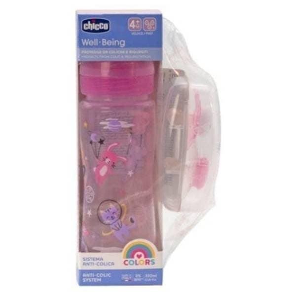 CHICCO flašica 330ml roze i light laža (4m+) 0