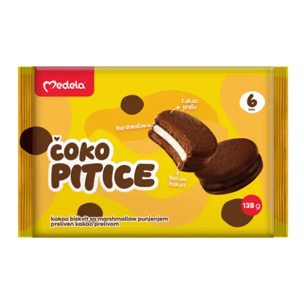 Čoko pitice MEDELA kakao sa marshmallow filom 138g 0
