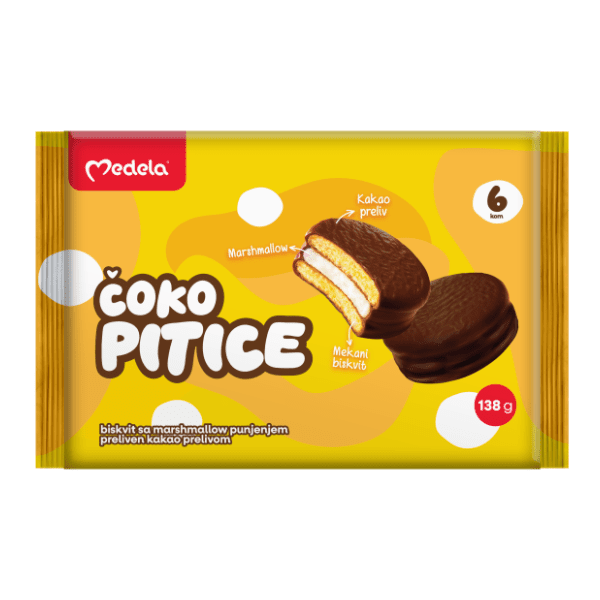 Čoko pitice MEDELA sa marshmallow filom 138g 0
