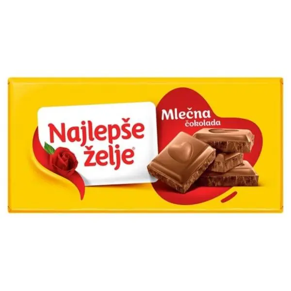 Čokolada NAJLEPŠE ŽELJE mlečna 160g 0