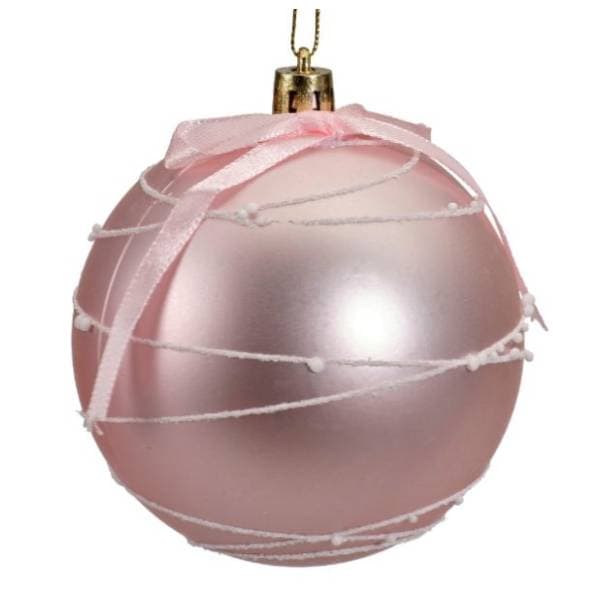 Novogodišnja kugla roze 8cm 025721 0