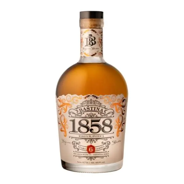 Rakija BB šljivovica 6 yo 0,7l 0
