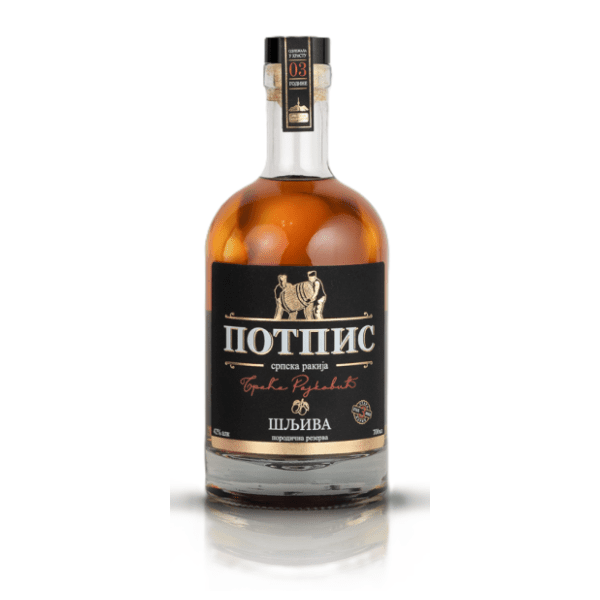 Rakija POTPIS šljiva 3 yo 0,7l 0