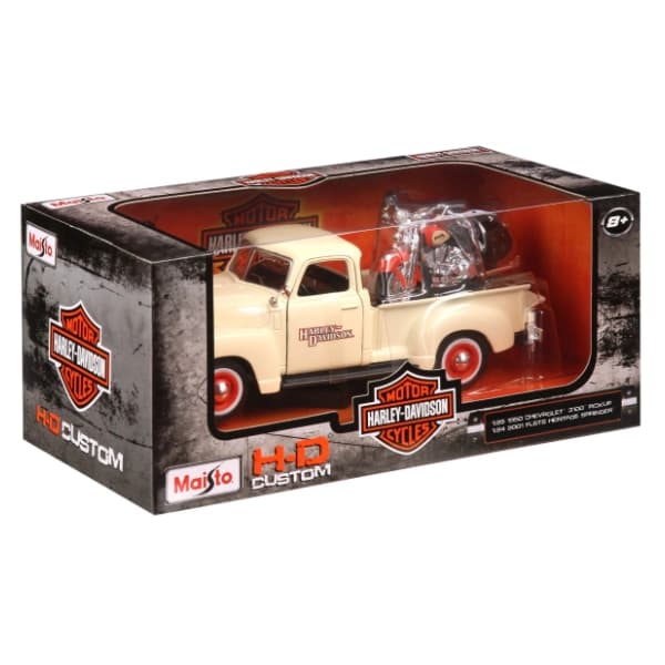 Set Chevrolet Pickup i FLSTS Heritage Springer 1:24 MAISTO 3