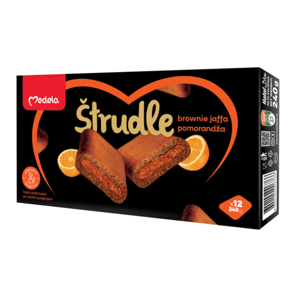 Štrudle MEDELA brownie jaffa pomorandža 240g 0