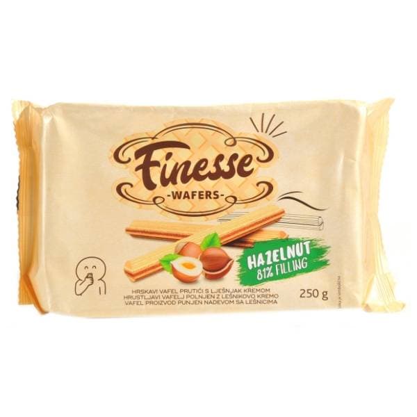 Vafl prutići FINESSE lešnik 250g 0